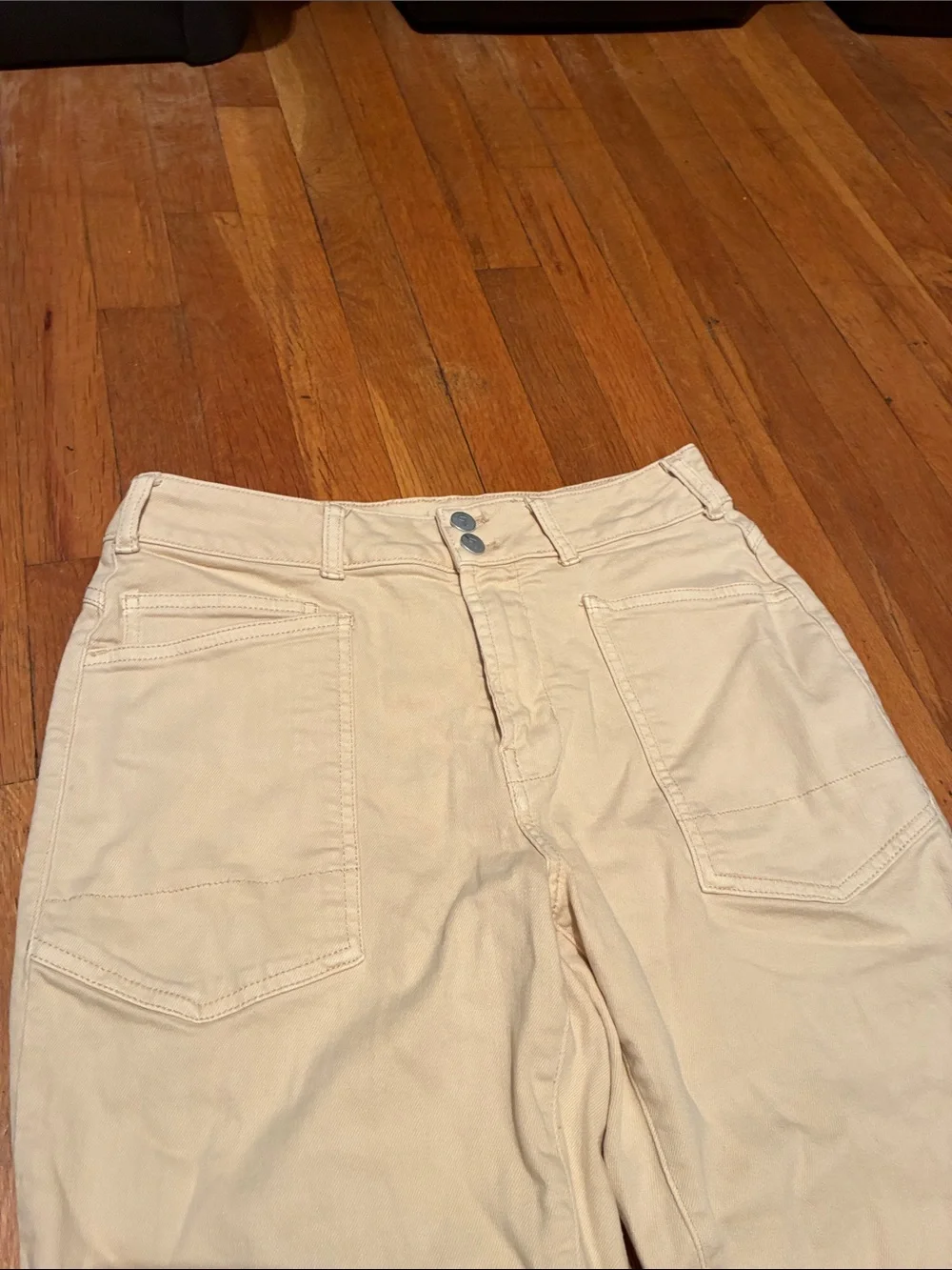 Anthropologie Pilcro Wanderer Relaxed Straight Jeans in Beige, Women’s size 29